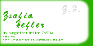 zsofia hefler business card